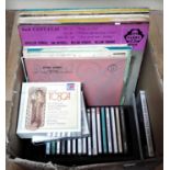 A box containing a quantity of classical vinyl LPs and CDs (1)