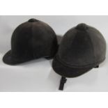 A Charles & Owen velvet riding hat, size 6.5 or 53 cm and another similar (2)