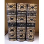 History of England, six volumes bound as three, edited by Reverend James Taylor and published by