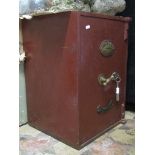 An Empire Safe Company fire resisting safe with T shaped handle, lock and key, the interior fitted
