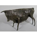 After Picasso, a bronze Andalusian bull stamped Picasso to rear, 13 cm x 22 cm