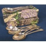 Harlequin set of nine silver old English teaspoons, 6.5 oz approx