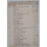 An 18th century handwritten inventory of Henry Hays, Tetbury, witnessed by two appraisers and