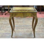 A good quality mid Victorian period jardinière table in walnut and figured walnut, of rectangular