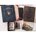 An interesting miscellaneous collection of items to include a postcard album containing mixed