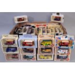 Approx 60 die cast model vehicles by Lledo, all boxed, mainly advertising Model T vans from