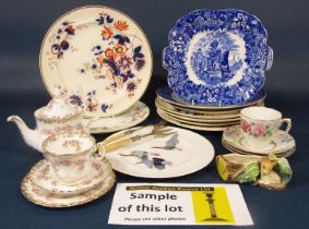 A collection of Royal Albert Dimity rose pattern teawares comprising teapot, milk jug, sugar bowl