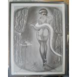 Bill Ward (20th century school) - Set of six signed monochrome caricature prints of erotic subjects,