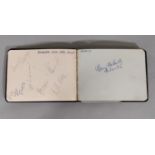 An autograph album containing a number of County Cricket Club autographs dating from 1959/60, and
