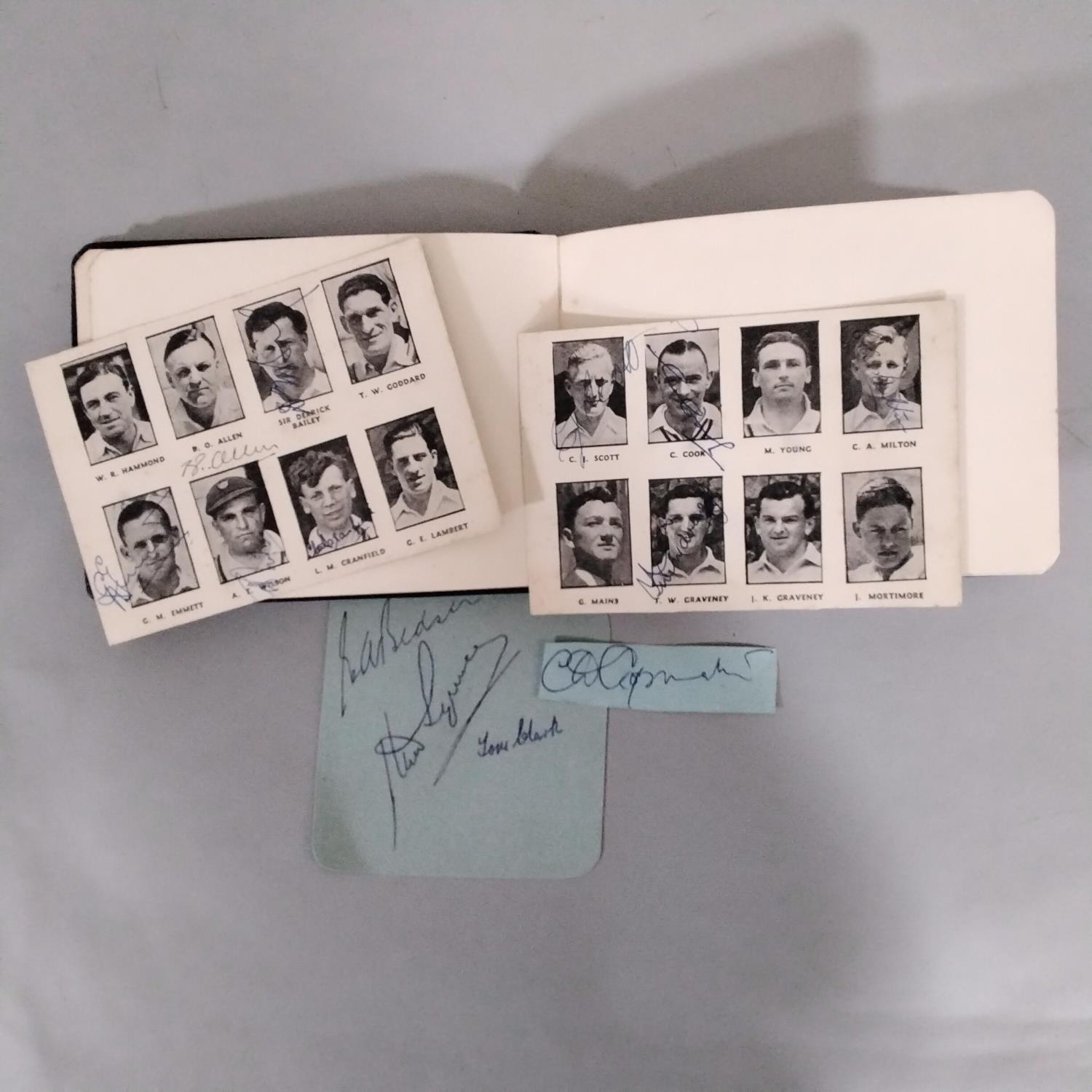 An autograph album containing a number of County Cricket Club autographs dating from 1959/60, and - Image 2 of 2