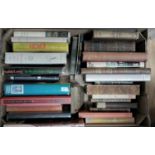 Two boxes of miscellaneous books to include some antiquarian examples, military, travel, etc,