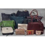 Collection of ladies handbags and purses including 4 bags by David Jones, others by Sophia