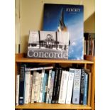 Concorde by Frederick Beniada and Michel Fraile, together with a quantity of reference books about