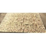 Exceptional quality full pile Kashan country house carpet with scrolled foliate decoration upon a