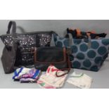 5 ladies handbags including 2 shoulder bags by Radley, a shoulder bag with inner zipped pouch by