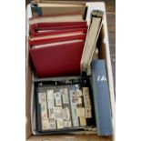 A box containing a large quantity of stamp albums and partial albums mixed British and worldwide