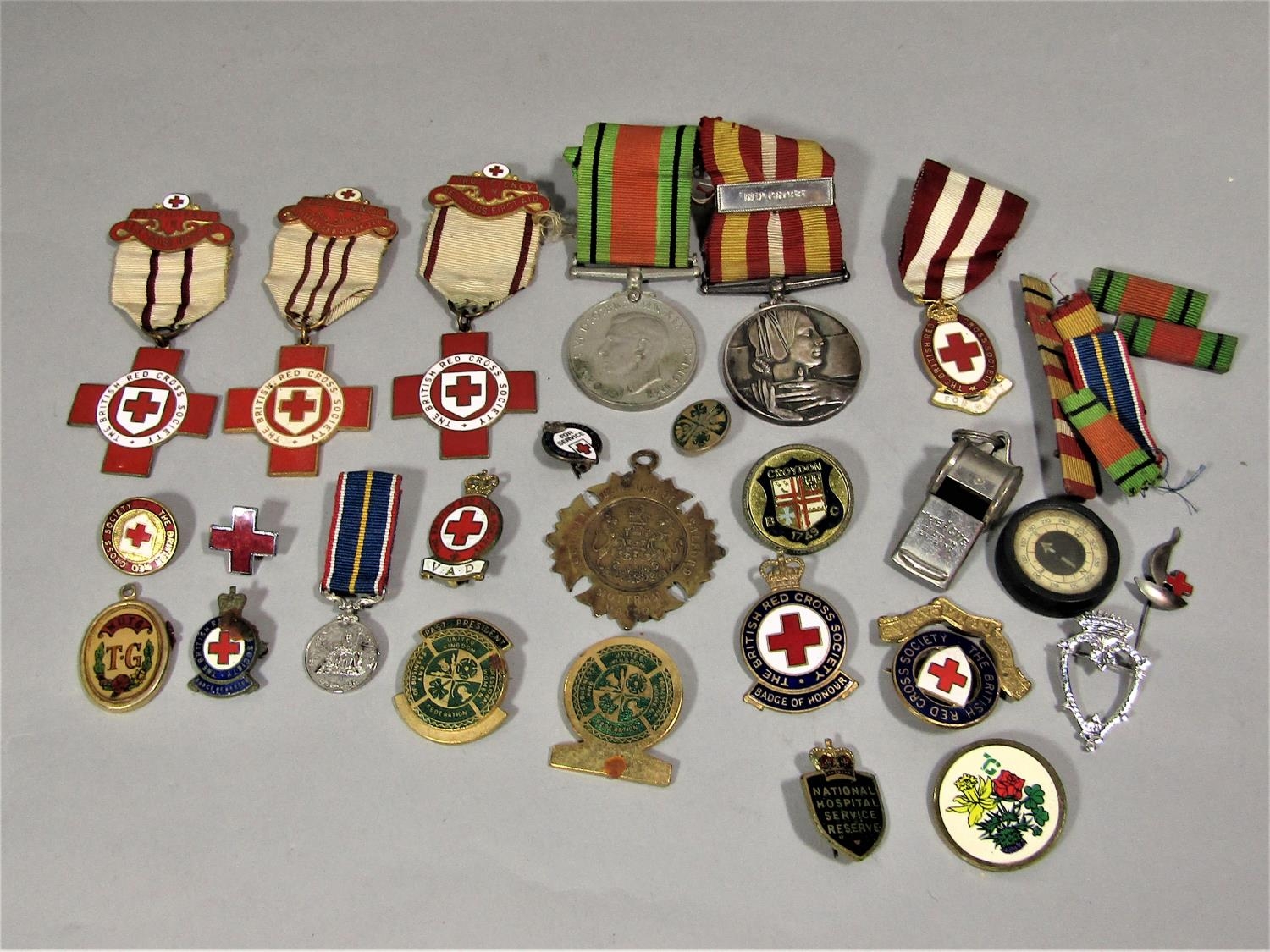 A Princess Mary 1914 Christmas box containing a miscellaneous collection of Red Cross and other