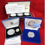 Mixed coinage/medallions. Princess Diana silver proof memorial £5 coin, Fleur de Coin Club in