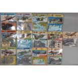 12 Series 1 Airfix model aircraft 1:72 scale, in early bubble packaging and most dated 1973,