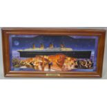 A Bradford Exchange limited edition framed picture of The Titanic - Ship of Dreams, with light up