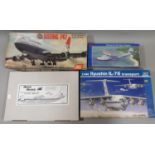 4 model aircraft kits, all 1:144 scale transport planes, including Airfix series 8 Boeing B 747