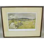 After Lionel Edwards - Signed coloured print of the Berkeley Hunt, published by Eyre &