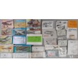 24 vintage model kits, all 1:72 scale models of 1920's/30's aircraft, including kits by Airfix,