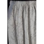 1 pair of good quality extra long curtains in 'Pussy Willow' by Laura Ashley (neutral shades).