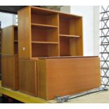 Five modular teak veneered shelving units, probably Beaver & Tapley, together with Tapley 33