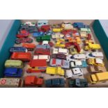 Collection of unboxed vintage small model cars, most by Lesney and others by Corgi Juniors, Siku