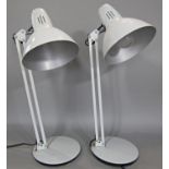 Two adjustable desk lamps