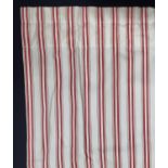 6 simple curtains, all approx 148cm long x 134 cm, in a medium weight herringbone weave striped