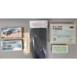 5 model kits, all 1:72 scale transport aircraft including a 'Short Mayo Composite' vacform kit by