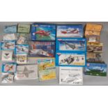 16 model aircraft kits, all 1:72 scale trainer planes, including kits by Airfix, Novo, Italaeri,