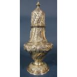 A Victorian sugar shaker, London 1895 by Sibray Hall & Co, 20cm tall, 6.2oz approx