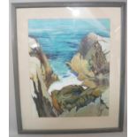 Sally De Montfort (20th century, possibly Irish school) - Inlet, acrylic on paper, unsigned, with