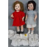 2 1950's all plastic walking dolls by Pedigree in working order, both with flirty closing eyes,