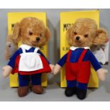 2 boxed Merrythought bears- Mr and Mrs Cheeky Twisty from 'The Early Years Replica Collection',