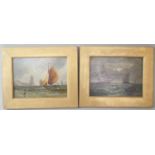 In the manner of William Anslow Thornley (British Fl.1858-1898) - Marine scenes by day and night, (