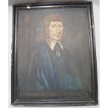 Half length portrait 17th century manner of Nicholas Culpeper, oil on canvas, inscribed In