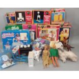 Quantity of Sindy and Barbie accessories including boxed Sindy wardrobe, 'Magic Cooker', wash basin,
