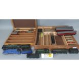 A collection of 00 gauge railway model trains and accessories including the following; Hornby