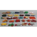 Collection of 30 1950's-1960's Matchbox model vehicles by Lesney including Road Roller, Quarry