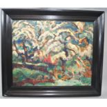 Alfred Hermann Helberger (German 1871-1946) - Bedhende Baume - Landscape with trees, oil on board,