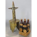 Trench Art in the form of Jesus Christ crucified on an arrangement of bullets raised on a shell