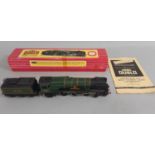 Hornby Dublo OO gauge 4-6-2 SR West Country 'Barnstaple' locomotive and tender 2235 in green