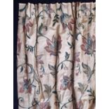 2 pairs good quality lined curtains with pencil pleat heading in medium - heavy weight fabric with