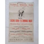 A vintage poster - National Sporting Club, Covent Garden, advertising The Fly-Weight Eliminating