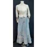 A collection of antique ladies clothing to include an Edwardian silk blouse labelled 'The