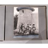 Late 19th/early 20th century photograph album containing a large black and white photographs of